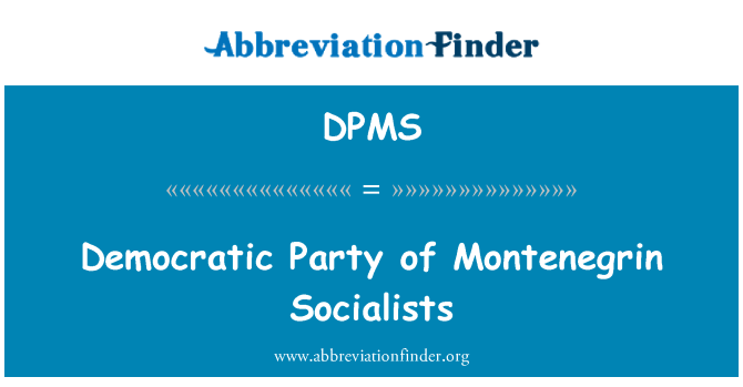 DPMS: Demokratická strana socialistů, Černohorská