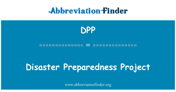 DPP: Prosiect parodrwydd trychineb