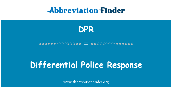DPR: Differential Police Response