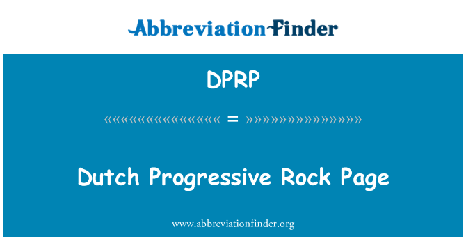 DPRP: Nederländska progressiv Rock sida