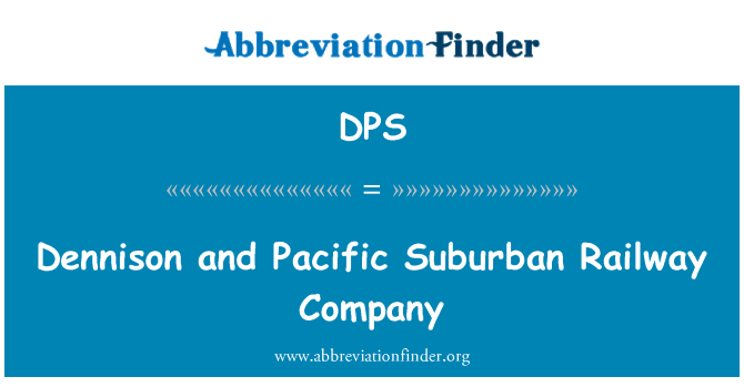 DPS: Dennison e compagnia ferroviaria suburbana di Pacifico