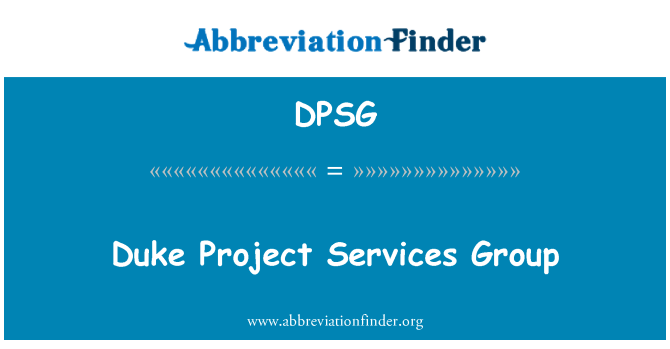 DPSG: Duke projekt Services Group