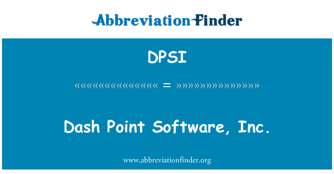 DPSI: Sing punt Software, Inc.