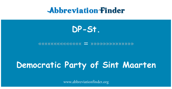 DP-St.: Democratic Party of Sint Maarten