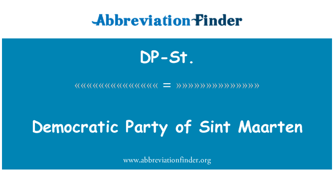 DP-St.: Parti démocratique de Sint Maarten