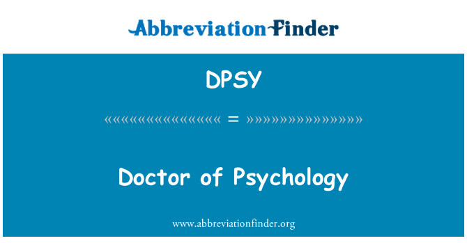 DPSY: Doctora en Psicologia