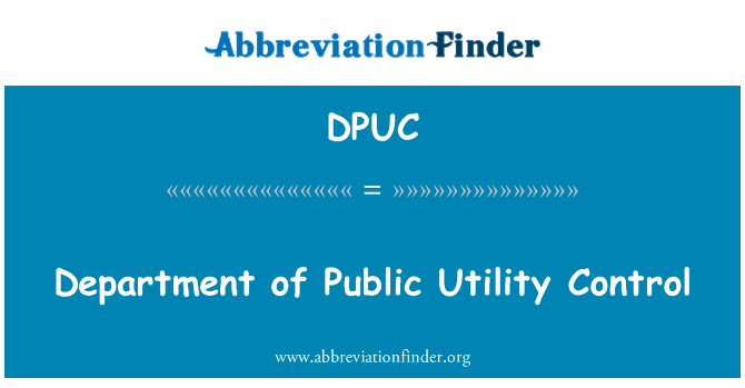 DPUC: Afdeling af Public Utility kontrol