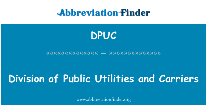 DPUC: Verdeling van openbare nutsbedrijven en vervoerders