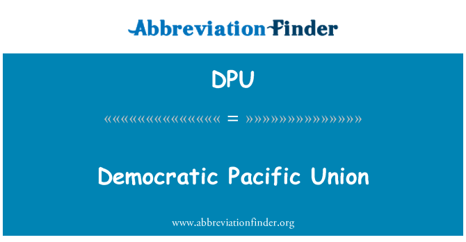 DPU: Unjoni Demokratika tal-Paċifiku