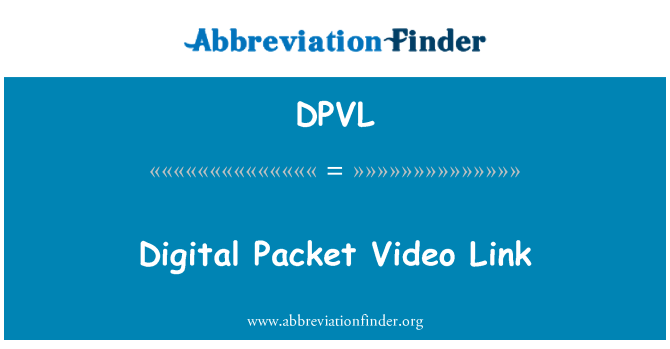 DPVL: Digital Packet Video Link