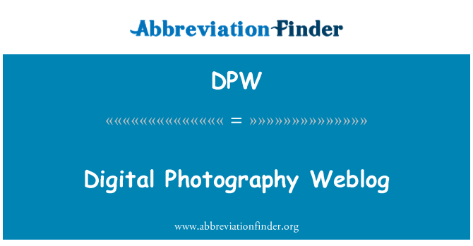 DPW: Digital fotografering Weblog