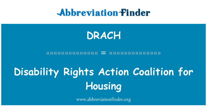 DRACH: Disability Rights Action Coalition pour le logement