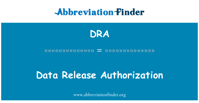 DRA: Autorización de publicación de datos