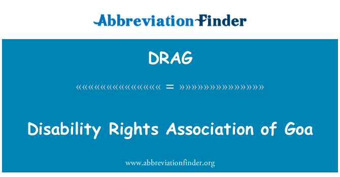 DRAG: Disability Rights Association of Goa