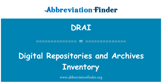 DRAI: 數位化資訊資源庫和檔案庫存