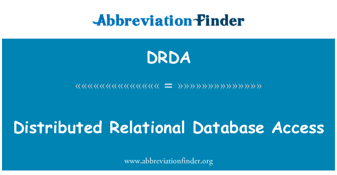 DRDA: Distribuovaný přístup do relační databáze