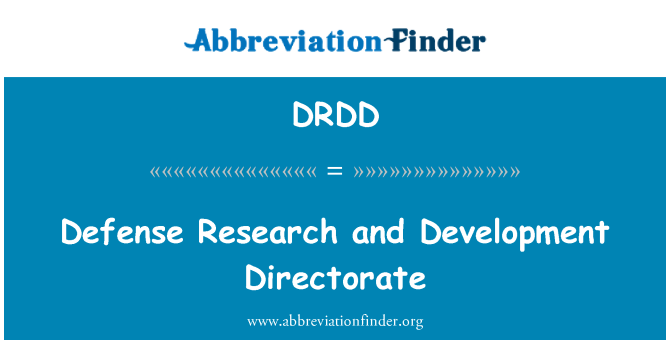 DRDD: Savunma araştırma ve Geliştirme Müdürlüğü