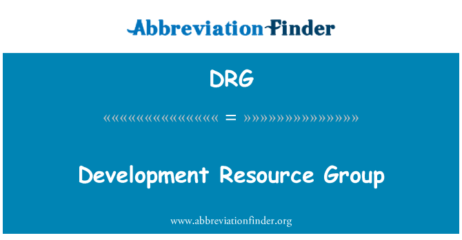 DRG: Utveckling resursgrupp