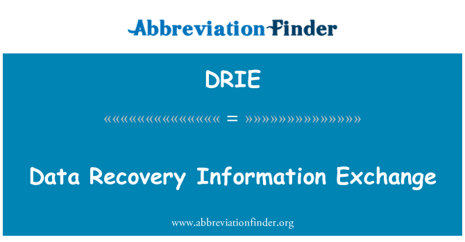 DRIE: Daten-Recovery-Informationsaustausch