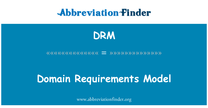 DRM: Modèle d'impératifs de domaine