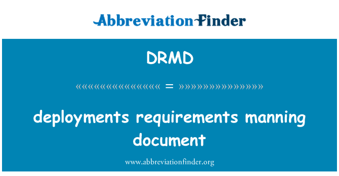 DRMD: דרישות פריסות מנינג המסמך