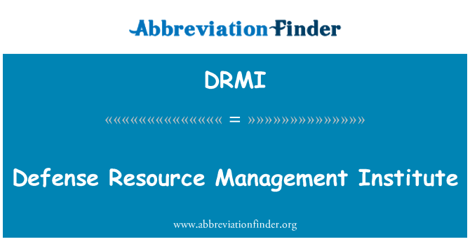 DRMI: रक्षा संसाधन प्रबंधन संस्थान