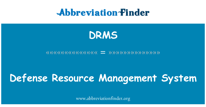 DRMS: מערכת ניהול משאבים ההגנה