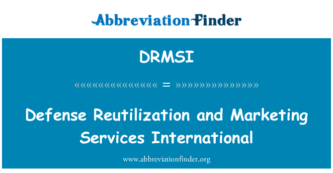 DRMSI: Reutilization ההגנה ושיווק שירותים בינלאומיים
