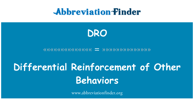 DRO: Differentiële versterking van ander gedrag