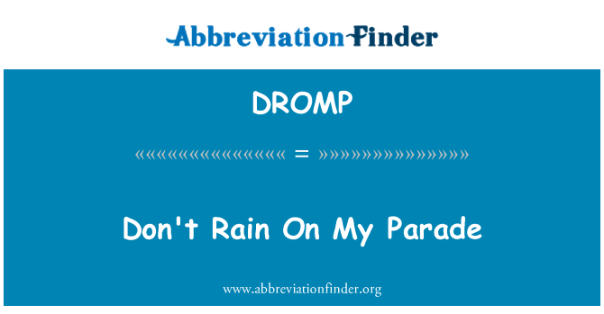 DROMP: Pa lapli sou parad m