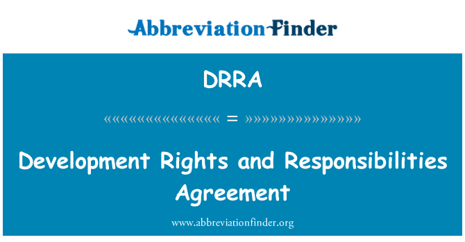 DRRA: Accord de responsabilités et de droits de développement