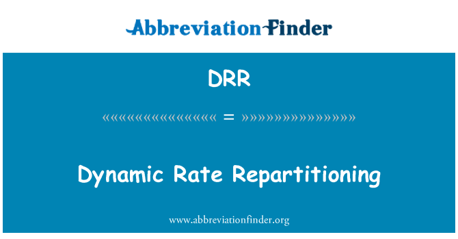 DRR: Dünaamiline kiirus Repartitioning