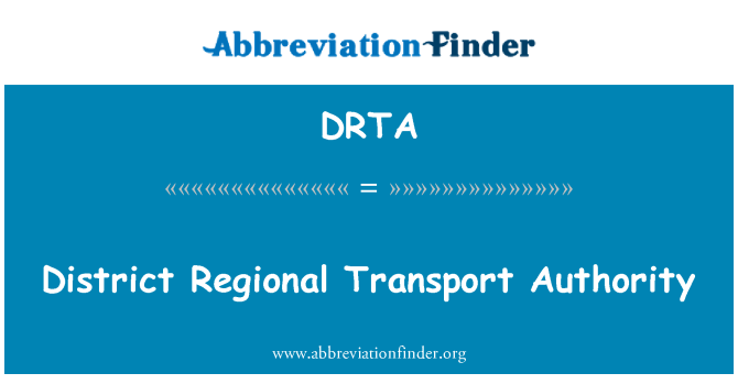 DRTA: Distri transpò rejyon an otorite