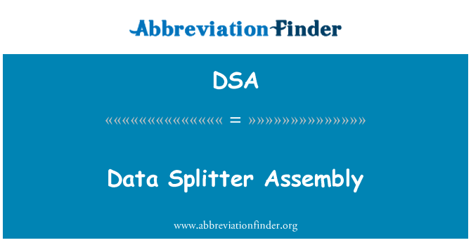 DSA: Montaža razdjelnika podataka