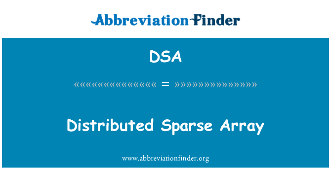 DSA: Distributed Sparse Array