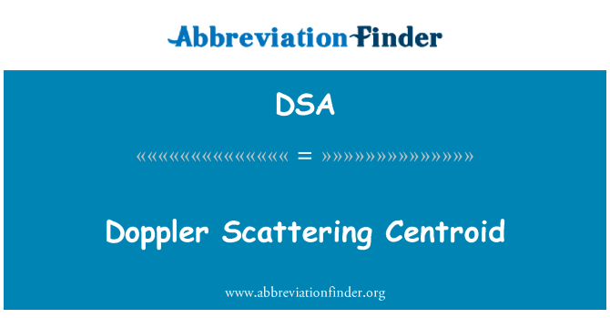 DSA: Doppler spredning Centroid