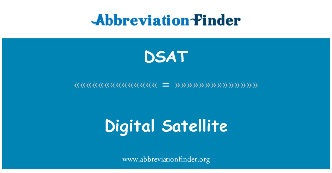 DSAT: Digitální satelit