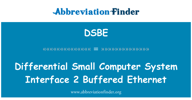 DSBE: Diferencialno majhen računalnik sistem vmesnik 2 puferskih Ethernet