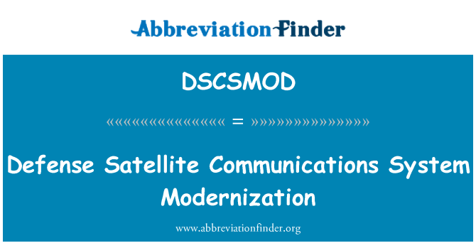 DSCSMOD: Kominikasyon satelit defans la sistèm modènizasyon