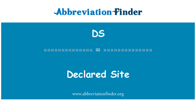 DS: Deklarerade webbplats