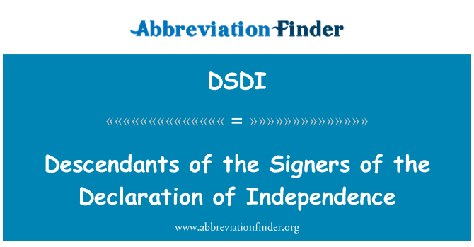 DSDI: Desandan yo de Signataires de deklarasyon endepandans lan