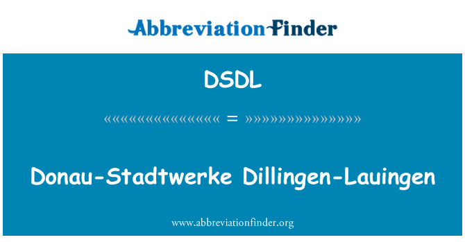 DSDL: Donau-Stadtwerke Dillingen-Lauingen
