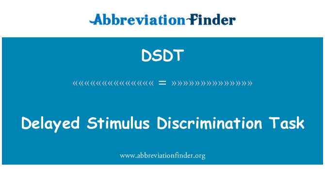 DSDT: Retade motif diskriminasyon Tâche