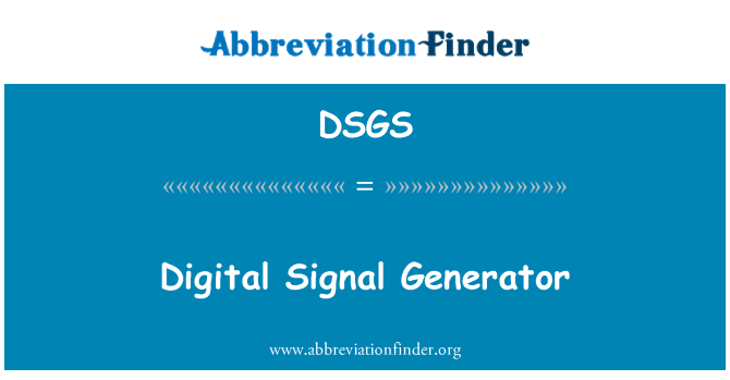 DSGS: Generátor digitálního signálu