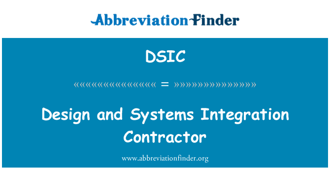 DSIC: Conception Et sistèm entegrasyon kontraktè