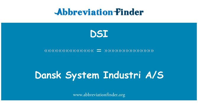 DSI: Dansk 系統工業公司
