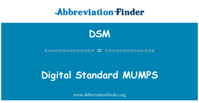 DSM: Digital Standard MUMPS