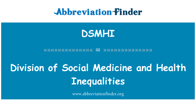 DSMHI: Sosiaalinen lääketiede ja terveyserojen