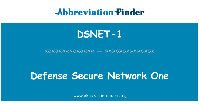 DSNET-1: Red segura defensa uno