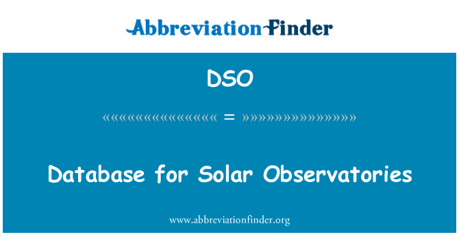 DSO: Database għall-osservatorji solari